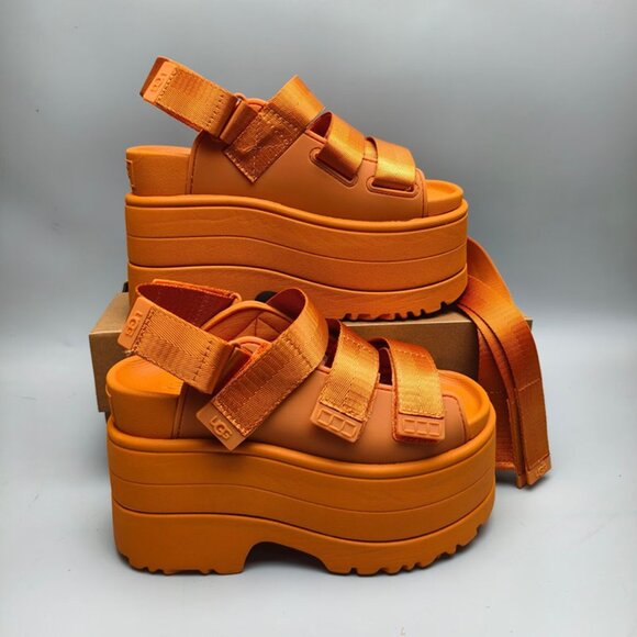 UGG Womens Orange Platform Sandals - Picture 4 of 7